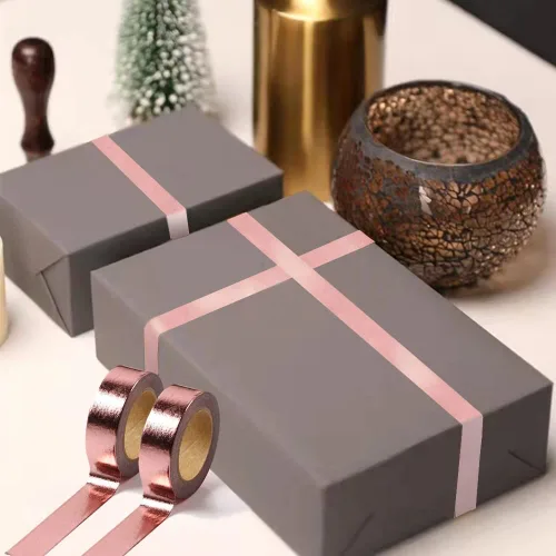 Miniatura 2 de Cinta Washi de Papel de Aluminio Sólido, Cinta Washi Decorativa Autoadhesiva para Enmascarar, Cinta de Arte Gráfico, Cinta Gráfica Washi DIY