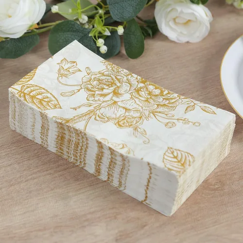 Miniatura 21 de Efavormart - Paquete de 20 servilletas de papel con estampado de hojas de eucalipto verde con una textura suave de 2 capas absorbente para bodas