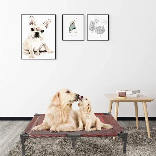Miniatura 8 de suddus Cama elevada para perros impermeable al aire libre, cuna elevada portátil para perros, camas para perros fuera del suelo, camas para perros