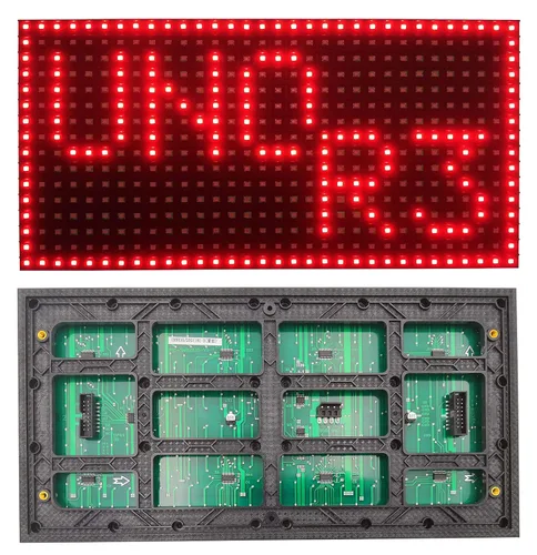 EEEEE Pantalla de panel LED rojo P10 tamaño grande 12.6 in X 6.3 in, 512 PC de LED, cada individuo direccionable, controlado por uno r3 con Arduino