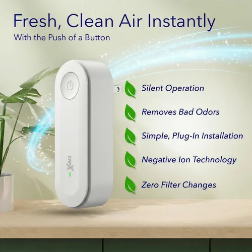 Miniatura 2 de X-All Ionizador de aire - Ionizador enchufable para dormitorio, hogar, oficina, refresca el aire de mascotas, cocina, basura y humo