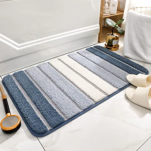 Miniatura 2 de Alfombra de baño, extra suave, acogedora y absorbente, no se desprende, lavable a máquina, antideslizante para suelo de baño, ducha