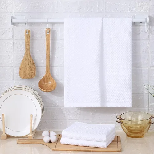Miniatura 74 de Kitinjoy - Paños de cocina de 100 % algodón, tela de tejido gofrado, paño de limpieza ultrasuave, absorbente y de secado rápido. Beige