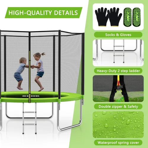 Miniatura 3 de SKOK Trampoline for Kids,400LBS Outdoor Trampoline with Net-ASTM Approved Trampoline for Children and Adults