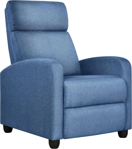 Miniatura 23 de Yaheetech Silla reclinable de pana para sofá individual, asiento de cine en casa, silla reclinable moderna ajustable para sala de estar, dormitorio