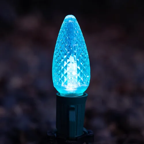Miniatura 5 de HLO Lighting Juego de 500 bombillas LED de Navidad C9 facetadas de color blanco cálido para uso en interiores y exteriores Bombillas de repuesto