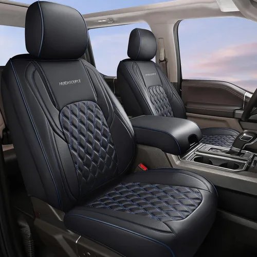 Miniatura 11 de Huidasource - Funda personalizada para asientos de automóvil, de cuero, impermeable, protector de cojines de asiento delanteros y traseros