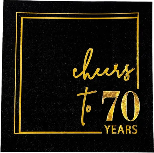 Miniatura 10 de Servilletas de cóctel para celebrar años - paquete de 50 - servilletas de cumpleaños desechables de 3 capas de 5x5 pulgadas, servilletas de papel