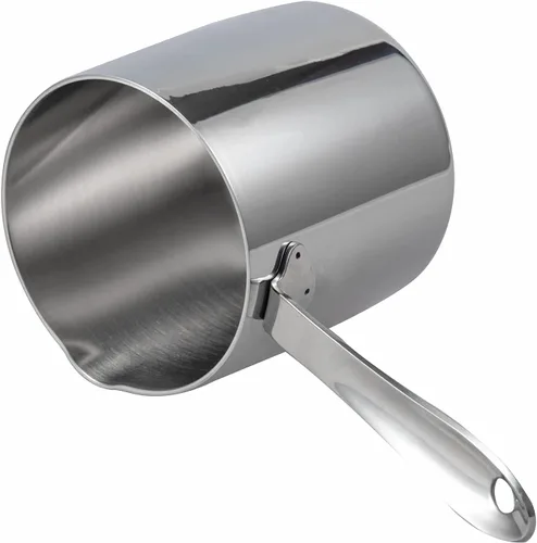 Miniatura 7 de IMEEA - Calentador de leche y cafetera turca de acero inoxidable 18/10 de tres capas con pico (30 oz/900 ml)