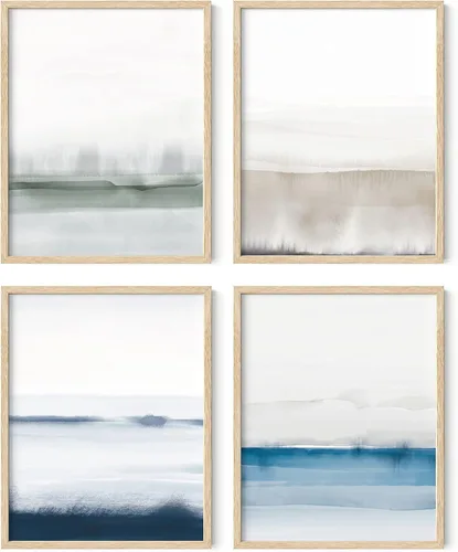 Miniatura 86 de HAUS AND HUES Arte abstracto para pared en blanco y negro, juego de 4 pósteres minimalistas en blanco y negro para paredes, pósteres estéticos Juego
