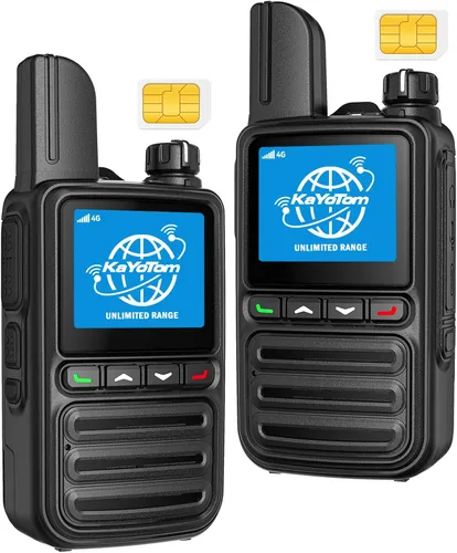 KAYOTOM Radios bidireccionales de alcance ilimitado gratuito de por vida, comunicación global rápida PTT Pulsar para hablar y escuchar a través de