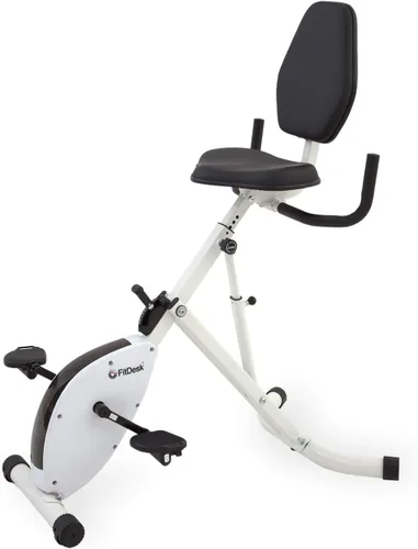 Miniatura 4 de FitDesk Escritorio de bicicleta de ejercicio de pie 3.0, entrenador de ciclismo de interior de altura ajustable con bandeja para portátil, Bicicleta
