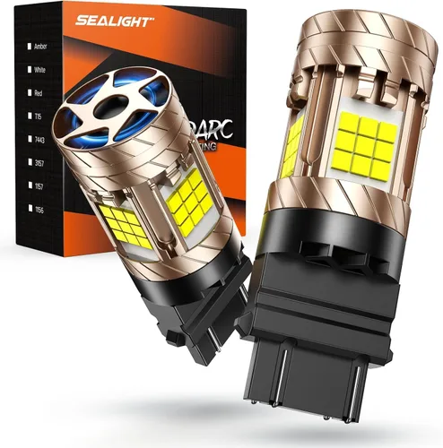 Miniatura 10 de SEALIGHT 3157 Switchback LED Bulb, Latest CANBUS 3156 LED Light With Turbo Fan, 3057 3457 4157 Amber/White Dual Color Anti Hyper Flash Turn Signal