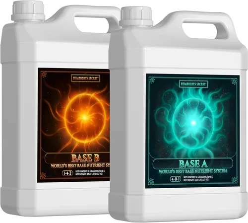 Miniatura 11 de El mejor sistema base de nutrientes, paquete base secreto Humboldts a y b, fertilizante/nutriente liquido para cultivos de flores y etapas