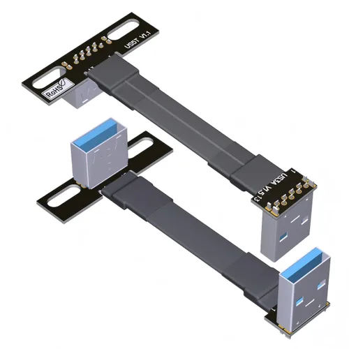 Miniatura 15 de ADT-Link - Cable de extensión USB 3.0 tipo A macho a USB A hembra, 90 FPV, delgado, plano, suave, flexible, FPC (2.0 in, S1A-S5T)