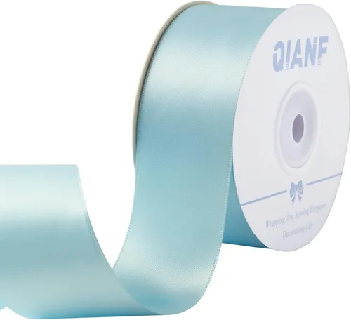 Miniatura 60 de QIANF Cinta plateada de satén de doble cara de 1-1/2 pulgadas para envolver regalos, lazos para el pelo, hacer cintas para el cabello, bandas