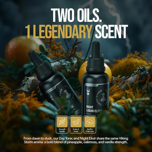 Miniatura 2 de The Beard Struggle Tonic + Elixir - Paquete de aceite para barba - Colección Silver - Aceite de aseo para barba - Suaviza, hidrata y fortalece