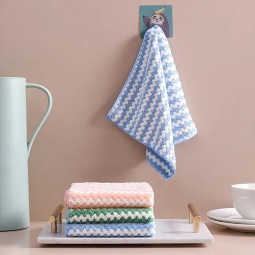 Miniatura 4 de Paquete de 12 trapos de limpieza de cocina de microfibra súper absorbentes, paños de limpieza para platos, multiusos, reutilizables, para polvo