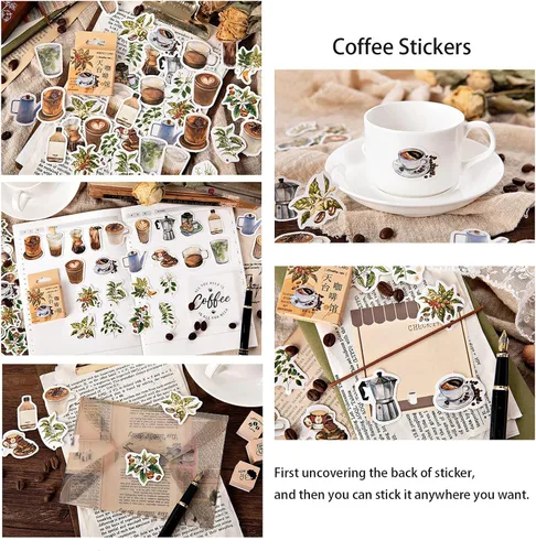 Miniatura 6 de Calcomanías para laptop de tamaño pequeño, 46 unidades de Doraking en caja, decoración de café, calcomanías para laptop, planificadores, álbumes