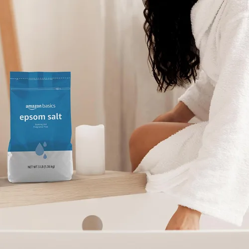 Miniatura 4 de Amazon Basics Epsom Salt Soak, sulfato de magnesio USP, 3 libras, paquete de 6