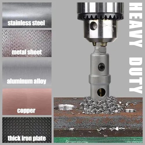 Miniatura 4 de Kit de sierra perforadora de carburo de 15 piezas, cortador de agujeros de metal de 5/8 a 3 pulgadas con taladro piloto, sierra perforadora