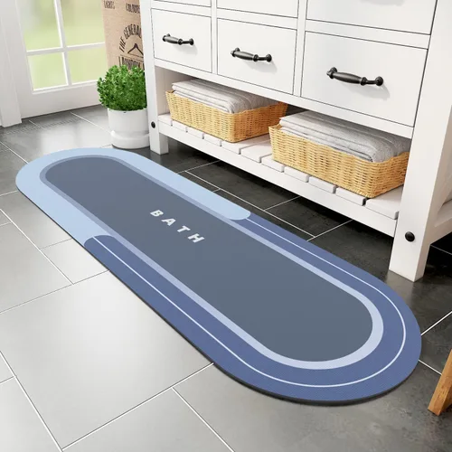 Miniatura 31 de MontVoo Alfombra de baño antideslizante, de secado rápido, resistente a las manchas para el suelo del baño, alfombra de ducha de fácil cuidado