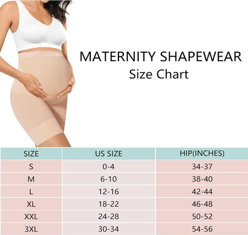 Miniatura 6 de Ropa moldeadora de maternidad de alta calidad "Baby Bump", ropa interior de embarazo de cintura alta a medio muslo que evita rozaduras, soporte