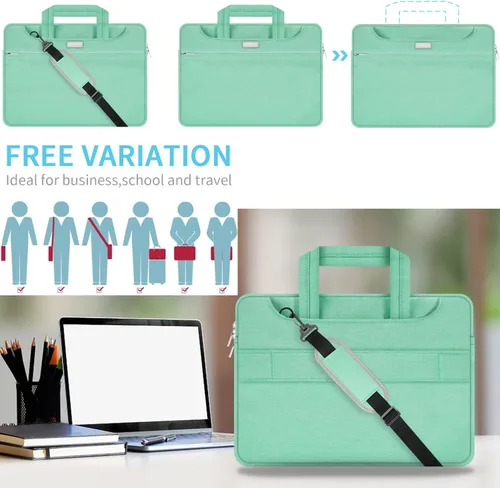 Miniatura 4 de HESTECH 13.3 "MacBook Pro/Air Sleeve bolsa de hombro para laptop compatible con iPad HP Asus Acer Dell Xps Surface Pro Ordenador portátil Funda