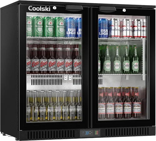 Miniatura 11 de Coolski - Refrigerador de bebidas de 24 pulgadas, 180 latas, debajo del mostrador, con acero inoxidable, refrigerador integrado y de pie