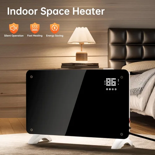 Miniatura 4 de SUNDATE Calentador de convección con control Wifi, calentador de espacio interior, calefacción eléctrica de 1500 W con control remoto, pantalla
