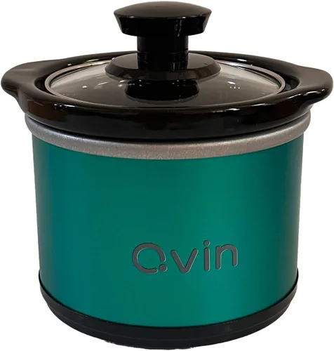 Miniatura 12 de Mini calentador de olla de cocción lenta de 0.65 cuartos de galón (20 onzas) con 10 forros seguros para alimentos, juego de ollas de fondue, olla