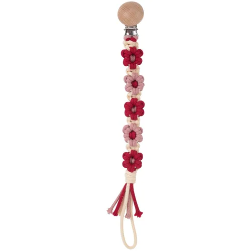 Miniatura 11 de Clip para chupete para niños y niñas, diseño de margaritas florales, macramé, clip para chupete, correa bohemia de madera hecha a mano de algodón