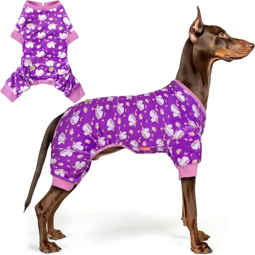 Miniatura 33 de KYEESE - Pijamas de terciopelo para perros y mascotas, ropa suave, abrigo para perros pequeños, mameluco cómodo y elástico, disfraz