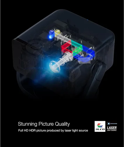 Miniatura 4 de Epson EpiqVision Mini EF21 Proyector láser inteligente portátil, brillante 1,000 lúmenes, FHD 1080p HDR, 3 chips 3LCD, Google TV, Netflix, altavoces