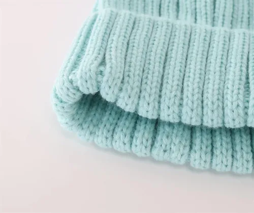 Miniatura 4 de Connectyle Gorro de punto con puños para mujer, gorro de esquí acrílico acanalado elástico para invierno