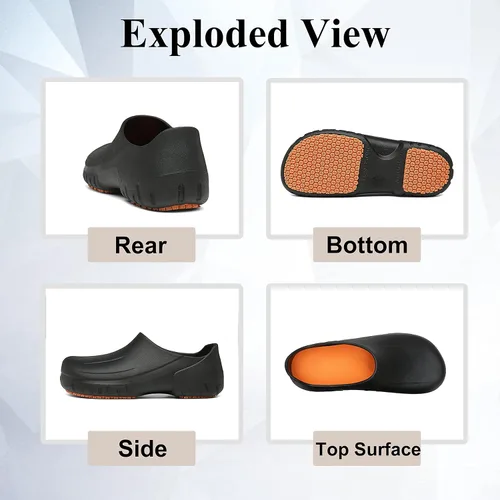 Miniatura 5 de Zapatos de chef antideslizantes para hombres zapatos profesionales antideslizantes impermeables para enfermeras para cocina restaurante hospital