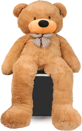 Miniatura 7 de Joyfay Oso de peluche gigante de 63 pulgadas, color marrón claro, enorme 5.25 pies, oso de peluche, regalo grande de San Valentín
