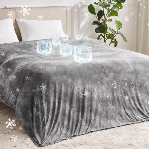 Miniatura 19 de Guohaoi Arc-Chill Q-Max - Manta refrescante para durmientes acalorados, tamaño individual de 50 x 70 pulgadas, ligera y transpirable, para sofá