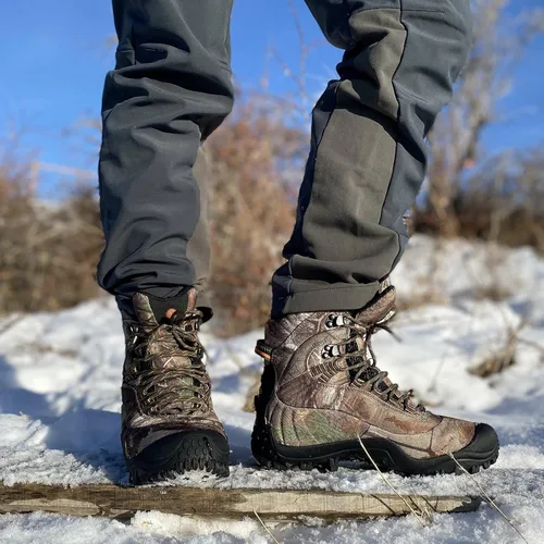 Miniatura 5 de Manfen Botas de senderismo impermeables Thermator de tiro medio para hombre, botas de senderismo para exteriores, 7