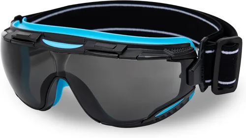 Miniatura 8 de DEX FIT Gafas de seguridad protectoras SG220; protección ocular Z87, antiniebla y antiarañazos, para trabajo, ajustables, unisex