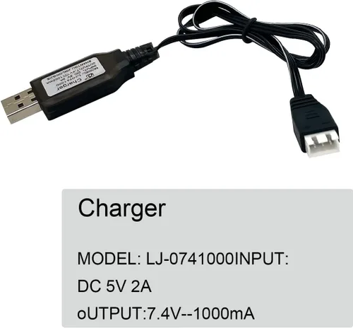 Miniatura 3 de Paquete de 3 cables de carga USB de batería LiPo de 7.4V 2S de carga rápida 1A con conector XH-3P para RC Car Truck Rock Crawler FPV Drone Avión