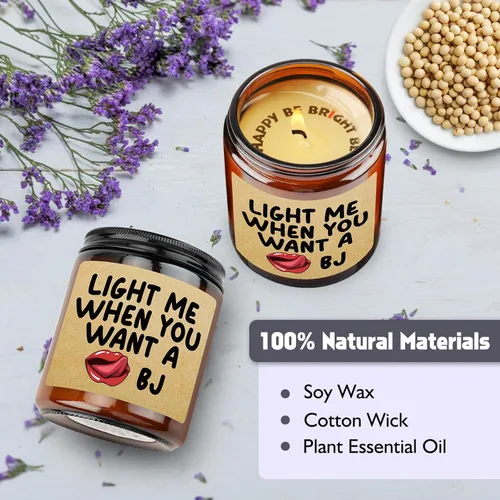 Miniatura 3 de Velas perfumadas de lavanda para hombres, regalos traviesos para él, regalo divertido de esposa, aniversario, día más dulce, día de San Valentín