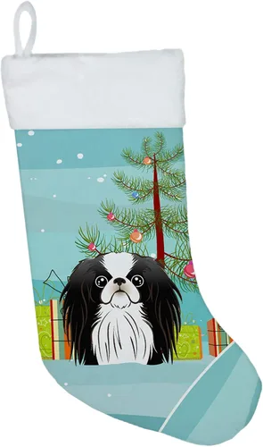 Miniatura 25 de Caroline's Treasures BB1590CS Árbol de Navidad y Alaskan Malamute Calcetines de Navidad para colgar en la chimenea, decoración de fiesta de Navidad