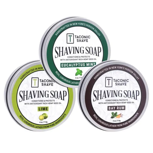 Miniatura 6 de Taconic Shave Jabón de afeitar – Aroma a lima – Espuma densa y lisa para afeitado húmedo clásico – Espuma con cepillo y tazón – Cojín protector