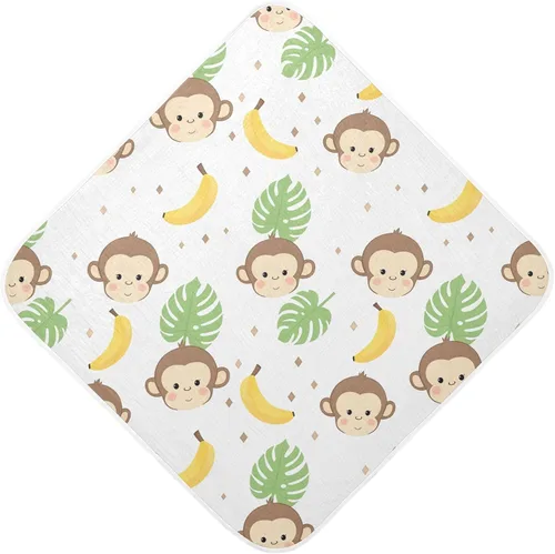 Miniatura 8 de Honey Bees - Toalla de baño para niños y niñas, color amarillo, abejorro, colmena, con capucha, toallas para recién nacidos, de algodón orgánico
