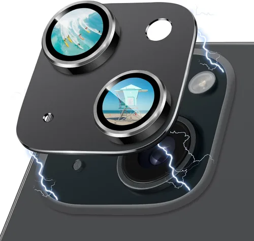 Miniatura 24 de Protector de lente de cámara compatible con iPhone 15 y 15 Plus, protector de pantalla de vidrio templado antiarañazos, a prueba de golpes, funda