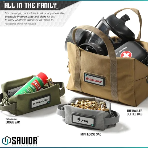 Miniatura 6 de Savior Equipment Paquete de 4 bolsas tácticas Loose Sacs, para munición de armas de fuego, con parches de identificación incluidos, funda blanda