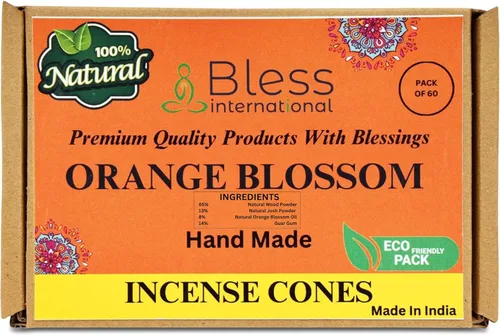 Miniatura 80 de Bless International Conos de incienso 100% naturales de lavanda hechos a mano, sumergidos a mano, libres de químicos orgánicos para purificación