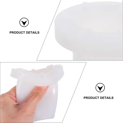 Miniatura 7 de EXCEART Cilindro de plástico hueco para velas creativas que hace fácil de limpiar, duradero y flexible para decoraciones únicas