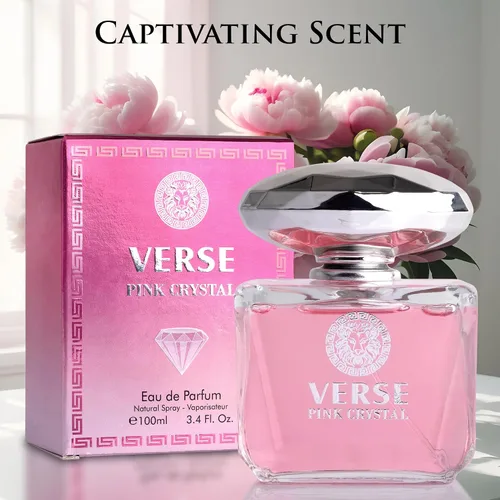 Miniatura 10 de Verse Pink Crystal Eau De Parfum para Mujer - Notas Superiores de Granada, Yuzu y Acorde Helado - Notas de Fondo de Peonía, Loto, Magnolia, Ámbar